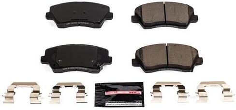 PowerStop Front Brake Pads for Hyundai Veloster 2016-17 |Veloster 2019-21 |Kia Forte 2017-18 |Forte5 2017-18 - Z23 Carbon-Fiber Ceramic Brake Pads with Installation Hardware, Z23-1828 in Kuwait