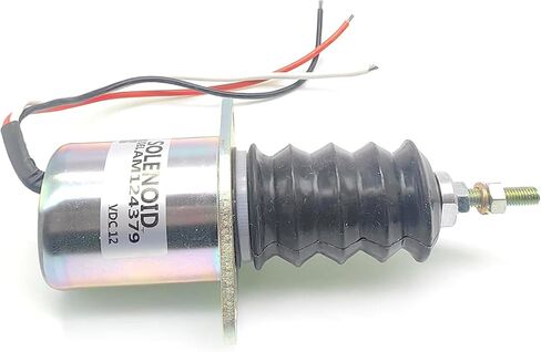 12V Fuel ShutOff Solenoid AM124382 AM124380 AM103337 AM124379 Compatible with John Deere 415 455 F925 F935 544G 332 430 in Kuwait