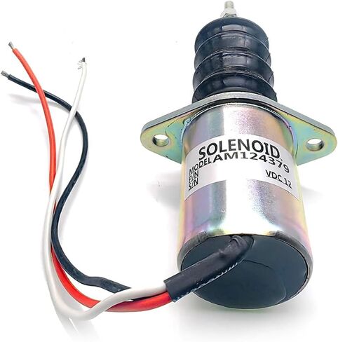 12V Fuel ShutOff Solenoid AM124382 AM124380 AM103337 AM124379 Compatible with John Deere 415 455 F925 F935 544G 332 430 in Kuwait