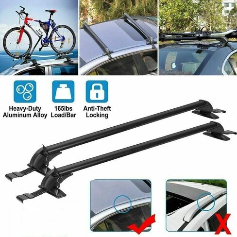 Crossbars Aluminum Cross Bar 220lbs Fits for Toyota Prius XW30 2010-2015 Roof Rack with Lock Black in Saudi Arabia