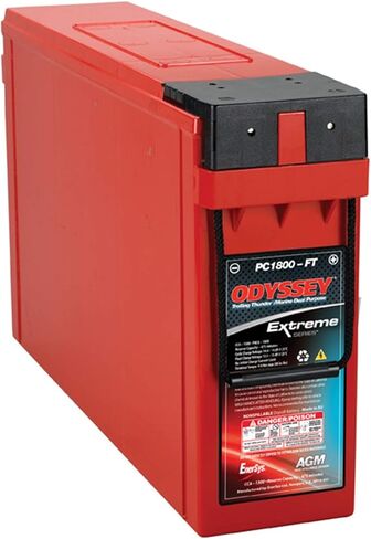Odyssey Battery PC1800-FT Marine Battery 1800 PHCA 1300 CCA 1450 MCA RC Min. 475 L-22.87 in. W-4.92 in. H-12.46 in. w/Front 3/8 in. Stud Terminals Marine Battery in Kuwait