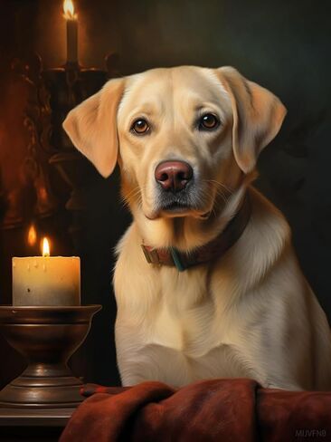 MIJVFNB Cross-Stitch Stamped Kits, Labrador Retriever Dog, Cross Kits for Adults, Easy Counted Cross Kits for Beginners, 12x16inch in Kuwait