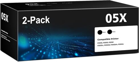 05A CE505A Toner Cartridges Black (2-Pack) Laser Jet P2035 P2050 P2056 Compatible with HP 05A 05X Toner Cartridges for Laser Jet Enterprise P2035n P2055d P2055dn P2055x in Saudi Arabia