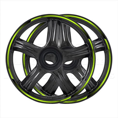 Motorcycle Reflective Rim Tapes Sticker Stripe 17 inch Wheel Decal Stickers Compatible with Kawasaki Ninja 250 300 400 500 650 1000 ZX6R 636 ZX9R ZX-10R (Willow Green) in Saudi Arabia