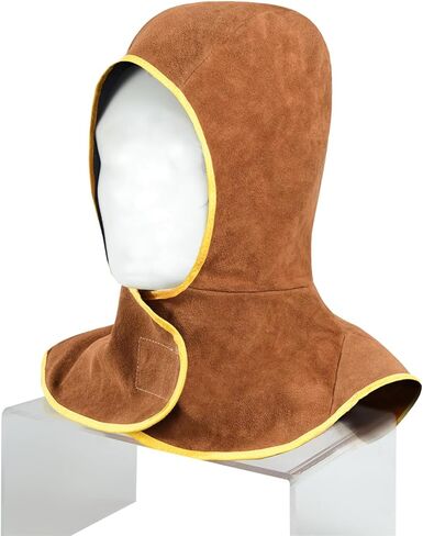 Leather Helmet Bib Heat Resistant Welding Bib Easy to Install, Compatible with Most Welding Helmets in Saudi Arabia