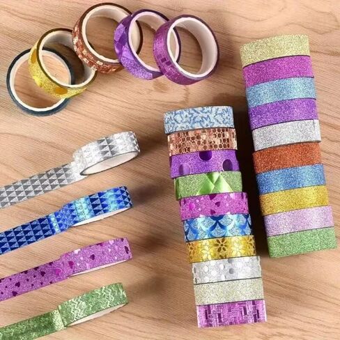 30 Rolls Washi Tape Set Decorative Adhesive Tape for Gift Wrapping,DIY Crafts,Bullet Journals,Scrapbooking,School Supplies,Party Decorations with Colorful Designs in Saudi Arabia