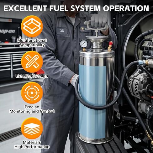 Upgraded J-47912 Fuel System Priming Pump, Compatible with Detroit Diesel DD13 DD15 S60 MBE900 and MBE4000, Heavy Duty Manual Diesel Fuel Primer Tool Replaces OTC5869 J-47912, Kit with Shoulder Strap in Saudi Arabia