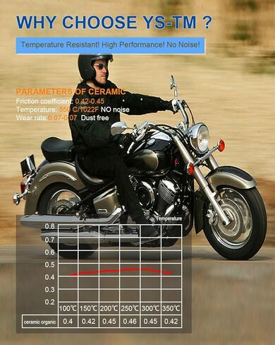 Front & Rear Ceramic Brake Pads For Yamaha V-Star 1100 Classic Custom XVS1100 1999 2000 2001 2002 2003 2004 2005 2006 2007 2008 2009 in Kuwait