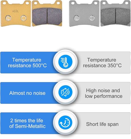Front & Rear Ceramic Brake Pads For Yamaha V-Star 1100 Classic Custom XVS1100 1999 2000 2001 2002 2003 2004 2005 2006 2007 2008 2009 in Kuwait