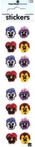 Paper House Productions ST-2010E Photo Real Stickypix Stickers, 2" x 4", Pansies in Kuwait