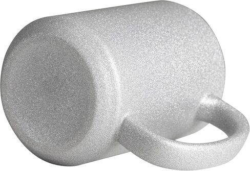 Craft Express Silver Glitter Blank 15oz Coffee Mugs for Sublimation and Crafting – High Grade Coated Ceramic Mugs ready to be Personalized – Individually Packaged Set of 6 (Silver) in Kuwait