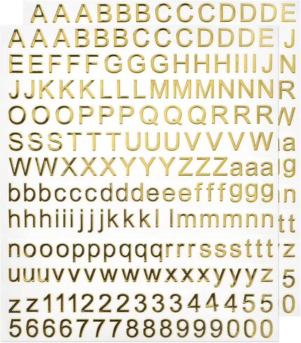 MECCANIXITY Alphabet Letters Number Stickers 3D Foil Glitter Self Adhesive for Resin Mold Sign Scrapbooking Crafts Silver 2 Sheets in Kuwait