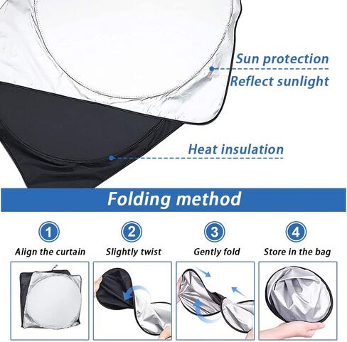 Truck Sun Shade for Windshield and Side Window for Freightliner M2 106 2007-2024, Sun Protector Blocking UV Rays Windshield Sun Shade for Truck Foldable Truck Sunshade in Saudi Arabia