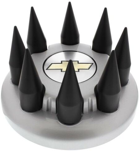 Pirate Mfg Spike Nut Cover - 7/8" (Pack of 10) - Full Size Pickup - Wheel, Black in Saudi Arabia