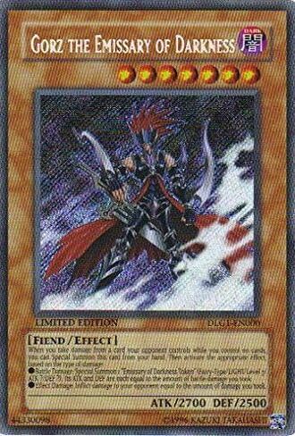 Yugioh DLG1-EN000 GORZ THE EMISSARY OF DARKNESS Secret Rare Card .HN#GG_634T6344 G134548TY52722 in Saudi Arabia