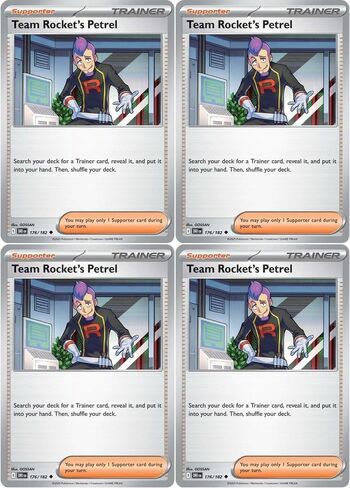 Team Rocket’s Petrel 176/182 – Destined Rivals Trainer Card Lot – Playset x4 in Kuwait