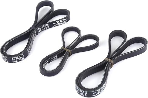 WINBEST 3PK675 4PK850 4PK890 3X Serpentine Drive Belt Set Fit for Kia 2010-2012 Soul, 2005-2010 Sportage, 2004-2009 Spectra, 2005-2009 Spectra5 2.0L in Kuwait