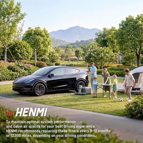 استبدال فلتر هواء المقصورة HEPA لطراز Tesla 3 وModel Y (عبوة من قطعتين) - مع أدوات تركيب سهلة in Kuwait