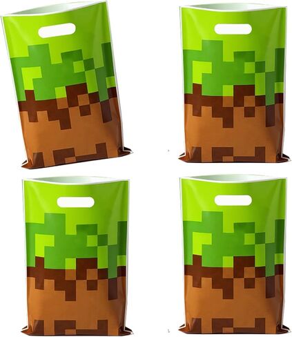 30pcs Pixel Goodie Bags, Video Game Party Favor Bag with Handles for Birthday Party Theme Candy Bag Treat Bags Cookie bag in Saudi Arabia