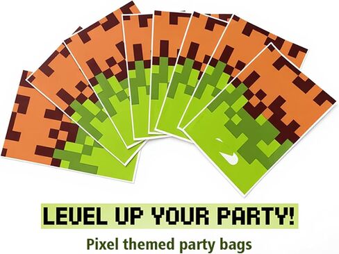 30pcs Pixel Goodie Bags, Video Game Party Favor Bag with Handles for Birthday Party Theme Candy Bag Treat Bags Cookie bag in Saudi Arabia