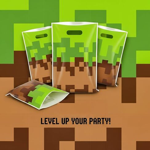 30pcs Pixel Goodie Bags, Video Game Party Favor Bag with Handles for Birthday Party Theme Candy Bag Treat Bags Cookie bag in Saudi Arabia