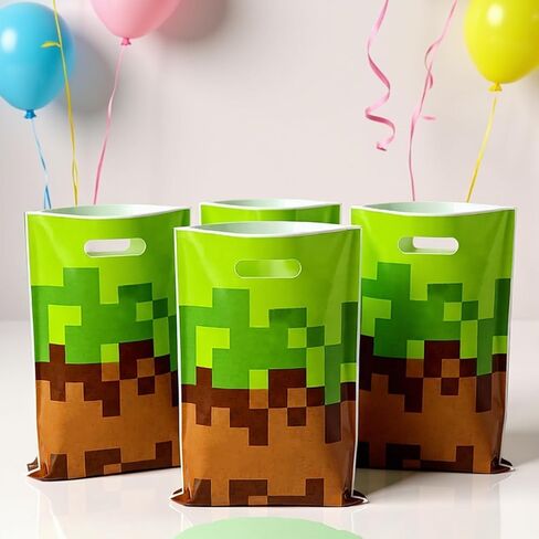 30pcs Pixel Goodie Bags, Video Game Party Favor Bag with Handles for Birthday Party Theme Candy Bag Treat Bags Cookie bag in Saudi Arabia