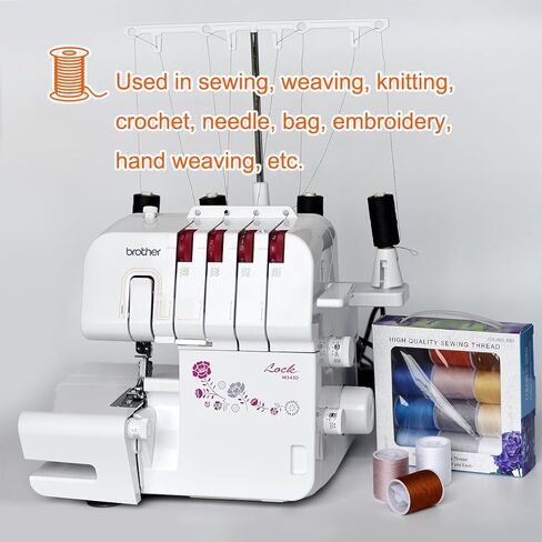 All Purpose Sewing Thread - 12 Spools of Polyester Sewing Threads for Sewing Quilting Serger in Kuwait