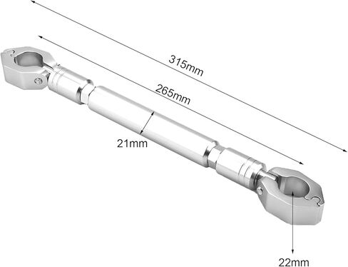 Motorcycle Balance Bar, Universal 22mm Aluminum Alloy Handlebar Cross Bar for Motorbikes, Silver in Kuwait
