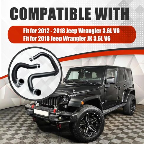 Upper and Lower Radiator Coolant Hose Fit for 2012-2018 Jeep Wrangler for 2018 Jeep Wrangler JK 3.6L V6 Replace for 55111395AE 55111394AC in Kuwait
