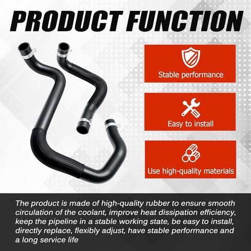 Upper and Lower Radiator Coolant Hose Fit for 2012-2018 Jeep Wrangler for 2018 Jeep Wrangler JK 3.6L V6 Replace for 55111395AE 55111394AC in Kuwait