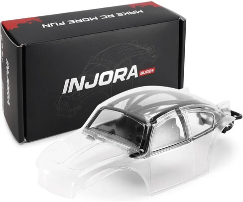 INJORA BUG24 Body with Roll Cage for 1/24 Axial SCX24 C10 JLU Bronco Base Camp Upgrade(Purple) in Saudi Arabia