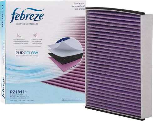 Febreze Odor Control Cabin Air Filter by PUREFLOW RZ18111 Fits 2012-2018 Ford Focus 2.0L; 2013-2019 Escape 2.0L, 2.5L; 2017-2019 Escape 1.5L; 2013-2016 Escape 1.6L in Kuwait