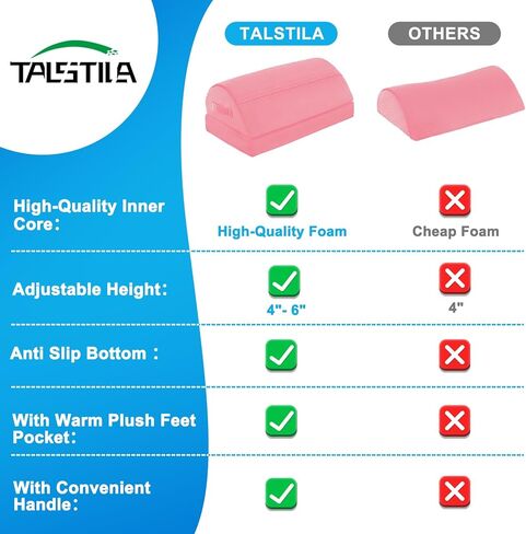 TALSTILA Foot Rest for Under Desk at Work, Under Desk Footrest, Ergonomic 2 Adjustable Heights Footrest, Footrest with Feet Warm Pocket, for Office Desk & Office Chair… in Saudi Arabia