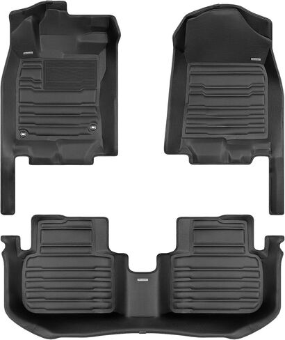 TuxMat - for Honda Civic Sedan 2022-2026 Models - Custom Car Mats - Maximum Coverage, All Weather, Laser Measured - This Full Set Includes 1st and 2nd Rows in Kuwait