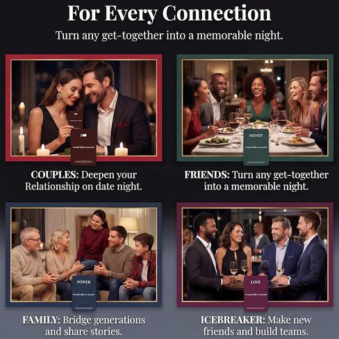 Conversation Starter Cards to Deepen Friendships and Break The ice – 176 Deep Questions for Couples, Friends, Party Game for Meaningful Conversations, Prompts for Deeper Connection in Kuwait