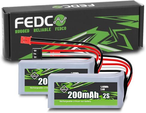 SCX30 Battery 2S Lipo Battery 7.4V 200mAh Rechargeable RC Battery with USB Charger for Axial SCX30 Upgrades 1/30 RC Crawler in Kuwait
