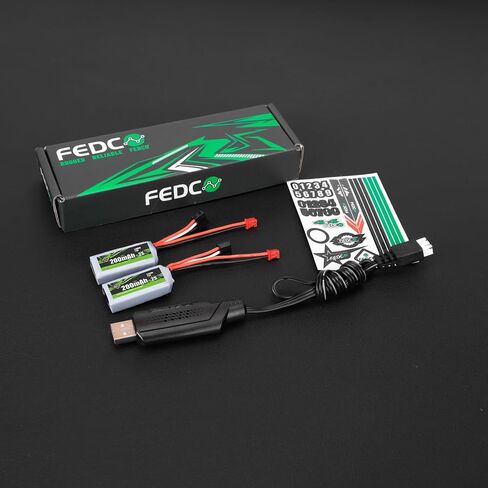 SCX30 Battery 2S Lipo Battery 7.4V 200mAh Rechargeable RC Battery with USB Charger for Axial SCX30 Upgrades 1/30 RC Crawler in Kuwait