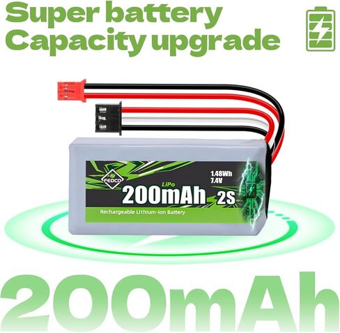 SCX30 Battery 2S Lipo Battery 7.4V 200mAh Rechargeable RC Battery with USB Charger for Axial SCX30 Upgrades 1/30 RC Crawler in Kuwait
