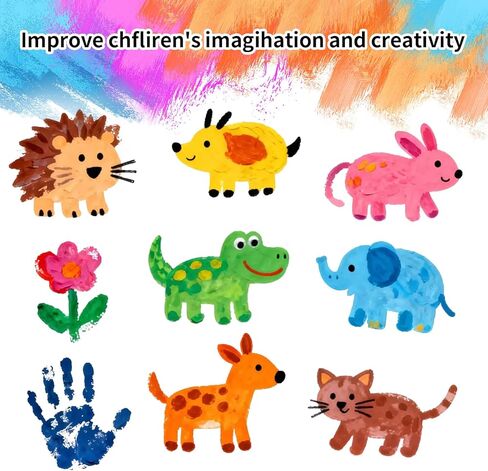 7" Large Round Craft Ink Pad, 12 Colors Craft Ink Rubber Stamps Partner DIY Color, Washable Rainbow Finger Ink Pads, Fingerprint Ink Pad for Rubber Crafting Paper Gift in Kuwait