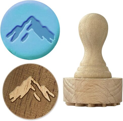 OLYCRAFT Lemon Wood Stamps with Handle 1.1 Inch Wooden Clay Stamp Beechwood Pottery Stamps Ceramic Pottery Stamp Wood Handle Ceramic Tools for Clay-Art DIY Crafts Handmade Scrapbooking Decorations in Kuwait