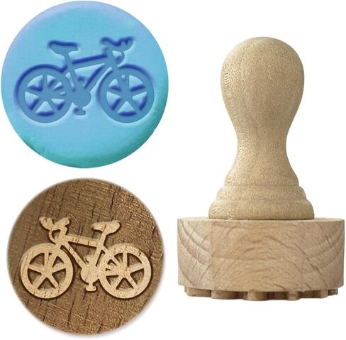 OLYCRAFT Lemon Wood Stamps with Handle 1.1 Inch Wooden Clay Stamp Beechwood Pottery Stamps Ceramic Pottery Stamp Wood Handle Ceramic Tools for Clay-Art DIY Crafts Handmade Scrapbooking Decorations in Kuwait