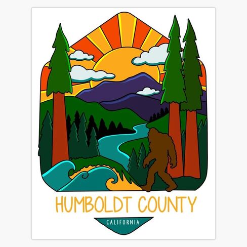 MAGNET Humboldt County Magnetic Bumper Sticker 5" in Kuwait