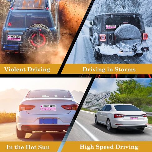 3 Pcs Student Driver Magnets - Funny “Please Be Patient" Safety Warning Stickers for Cars Reflective Bumper Stickers for New Learner Drivers in Saudi Arabia