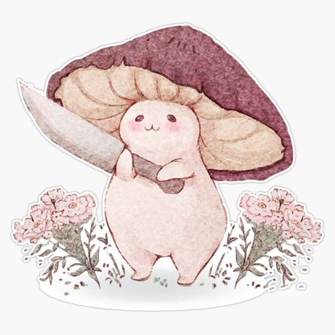 Magnet Let me See What You Have Little Mushroom Magnetic Vinyl Sticker 5" in Kuwait