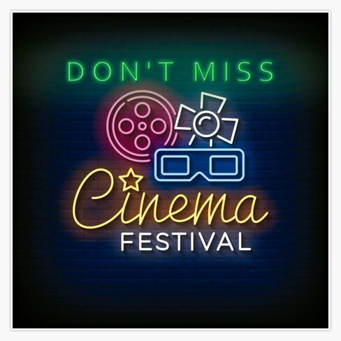 Don´t Miss Cinema Festival 5" Removable Magnetic Bumper Sticker | Heavy-Duty Vehicle Magnet in Kuwait