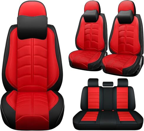 Seat Cover for Ford Mustang 1999-2024, Durable Waterproof Sports Seat Cover，Premium Leather Seat Protector(2 Seats Standard, Black Yellow) in Saudi Arabia