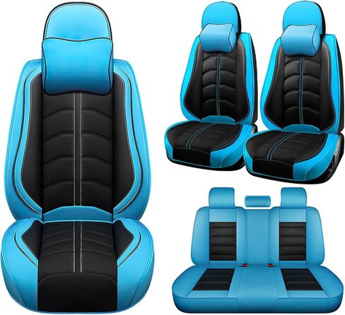 Seat Cover for Ford Mustang 1999-2024, Durable Waterproof Sports Seat Cover，Premium Leather Seat Protector(2 Seats Standard, Black Yellow) in Saudi Arabia