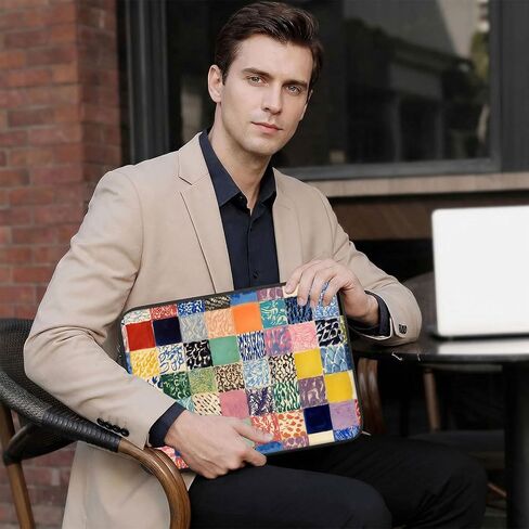 13 inch Laptop Sleeve, Colorful Boho Patchwork Quilt Shockproof Protective Bag with Handle, Slim Notebook Carrying Case for MacBook Air M3/M2/M1, iPad Pro 13 M4, MacBook Pro 14 in Kuwait