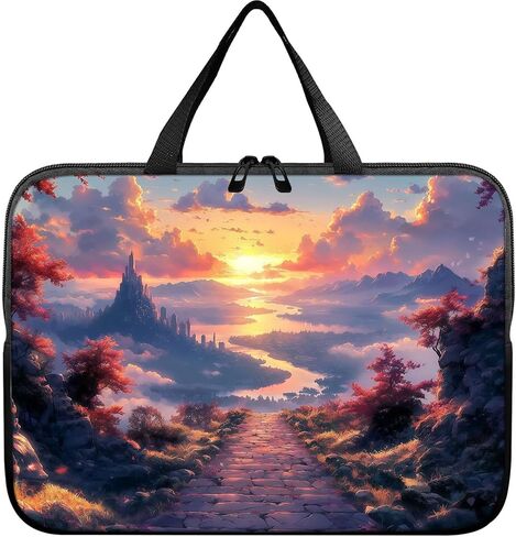 13 inch Laptop Sleeve, Colorful Boho Patchwork Quilt Shockproof Protective Bag with Handle, Slim Notebook Carrying Case for MacBook Air M3/M2/M1, iPad Pro 13 M4, MacBook Pro 14 in Kuwait