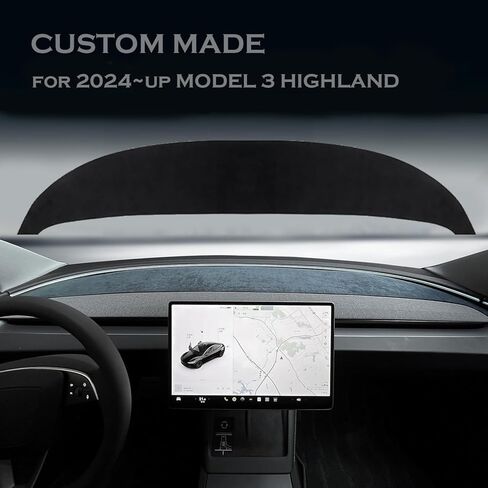 Dashboard Cover Compatible with Tesla Model 3 Highland, Premium Suede Anti-Glare Non-Slip Pad Dustproof Dash Mat 2024 2025 2026 Tesla Model 3 Accessories Interior Sun Protection in Saudi Arabia